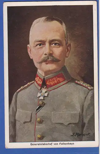 Alte AK 1. Weltkrieg Deutschland Generalstabschef von Falkenhayn, ungelaufen.