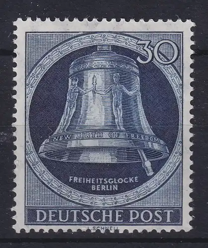 Berlin 1951 Glocke rechts 30-Pfennig-Wert Mi.-Nr. 85 ** 