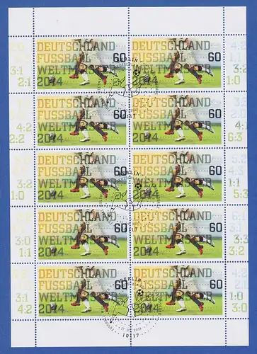 Bund 2014 Deutschland Fussball-Weltmeister Mi-Nr. 3095 10er-Bogen So.-O BERLIN