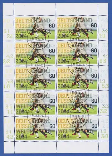 Bund 2014 Deutschland Fussball-Weltmeister Mi-Nr. 3095 10er-Bogen O MIESBACH