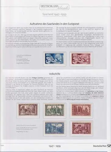 Saarland 1947-1959 bis auf Block 1 und 2 kpl. posfrische ** Qualitätssammlung !