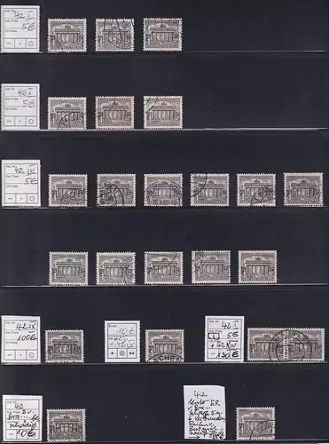 Berlin Plattenfehler Berliner Bauten Posten auf 9 Albumseiten  ANSEHEN ! 