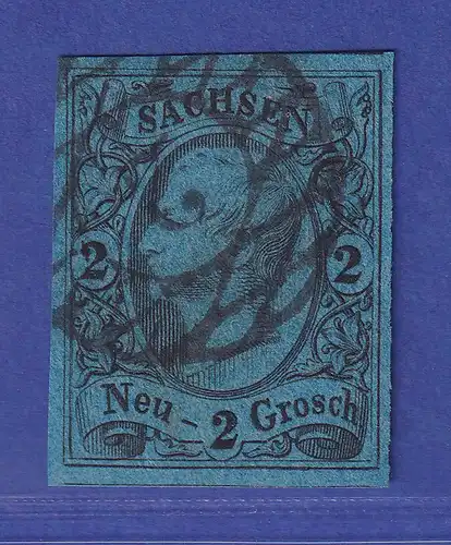 Sachsen König Johann I. 2 Ngr  Mi.-Nr. 10 a  gestempelt 