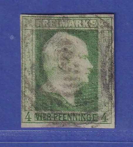 Preußen Friedrich Wilhelm IV. 4 Pf  Mi.-Nr. 5 a gestempelt gepr. PFENNINGER