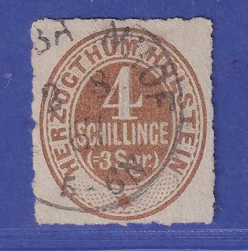 Schleswig-Holstein 4 Schillinge  Mi.-Nr. 25 gestempelt gepr. PFENNINGER