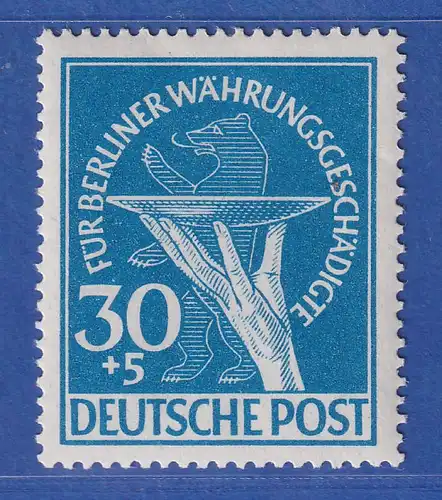 Berlin 1949, Währungsgeschädigte 30+5 Pfg., Mi.-Nr. 70  ** gepr. SCHLEGEL BPP
