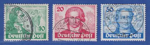 Berlin 1949 Johann Wolfgang von Goethe Satz Mi.-Nr. 61-63 sauber gestempelt