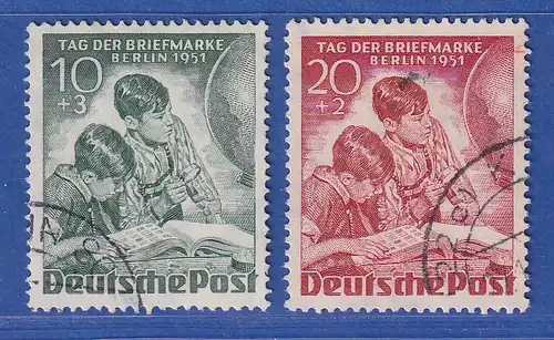 Berlin 1951 Tag der Briefmarke Mi.-Nr. 80-81 Satz 2 Werte sauber gestempelt.
