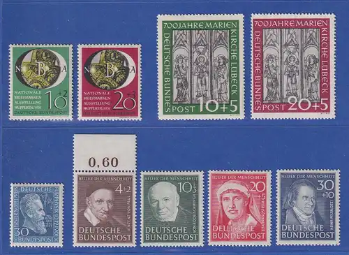 Bundesrepublik: Sonder-Briefmarken-Jahrgang 1951  postfrisch !  SONDERPREIS