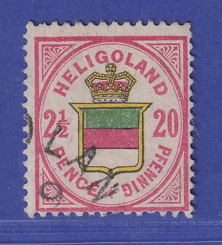 Altdeutschland Helgoland 2 1/2 Pence = 20 Pfennig Mi.-Nr.18 d O gepr. PFENNINGER