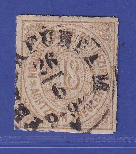 Norddeutscher Postbezirk 18 Kreuzer Mi.-Nr. 11 gestempelt  geprüft PFENNINGER