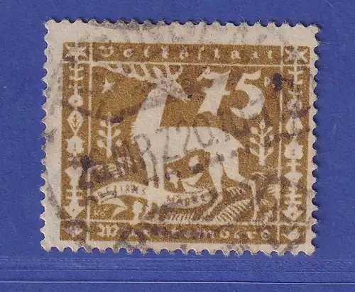 Württemberg 1920 Dienstmarke Hirsch 75 Pf  Mi.-Nr. 149  gestempelt  gepr. INFLA