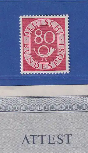 Bundesrepublik Posthornsatz 80Pfg-Wert Mi.-Nr. 137 postfrisch ** Attest Schlegel