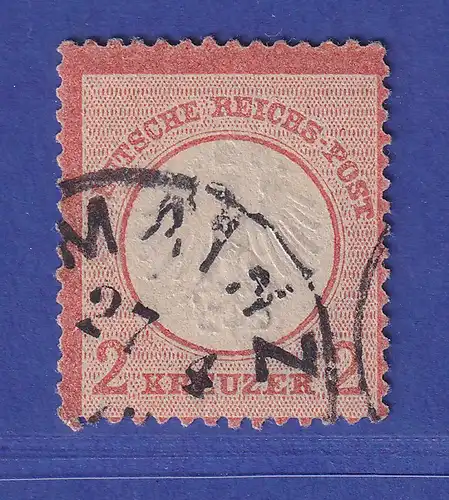 Dt. Reich kl. Brustschild 2 Kr  Mi.-Nr. 8 gestempelt gepr. PFENNINGER