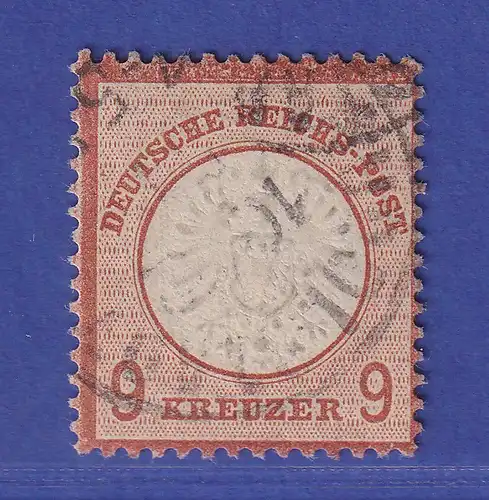 Dt. Reich gr. Brustschild 9 Groschen  Mi.-Nr. 27 a gestempelt gepr. PFENNINGER