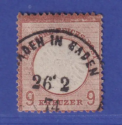 Dt. Reich gr. Brustschild 9 Groschen  Mi.-Nr. 27 b gestempelt gepr. PFENNINGER