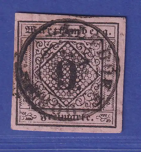 Württemberg 9 Kreuzer Mi.-Nr. 4 b  gestempelt gepr. PFENNINGER