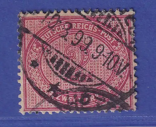 Deutsches Reich Innendienstmarke 2 Mark Mi.-Nr. 37 f  O gepr. ZENKER BPP