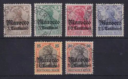 DAP Marokko Germania-Werte Mi.-Nr. 34-39 gestempelt