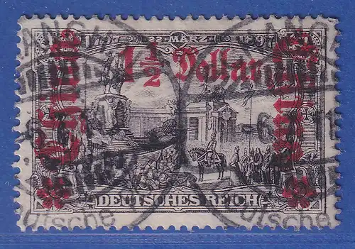Deutsche Post in China 1 1/2 Dollar Mi.-Nr. 36A gest. SHANGHAI gpr. KILIAN
