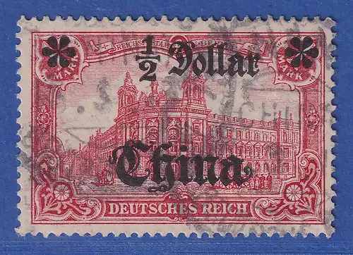 Deutsche Post in China 1/2 Dollar Mi.-Nr. 44I AI  gestempelt gpr. BOTHE BPP