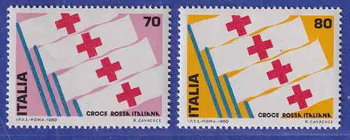 Italien 1980 Rotes Kreuz Flaggen Mi.-Nr. 1689-90 **