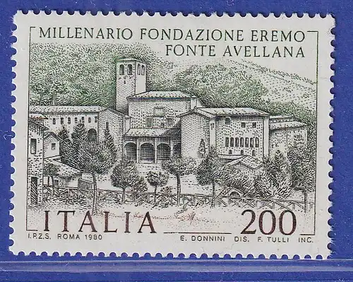 Italien 1980 Kloster Fonte Avellana in Serra  Sant' Abbondio Mi.-Nr. 1700 **