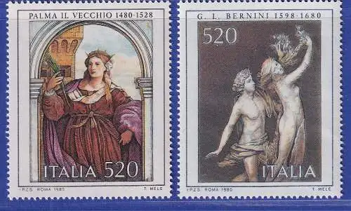 Italien 1980 Hl. Barbara und Apollo von Daphne  Mi.-Nr.1736-37 **