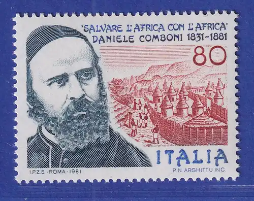 Italien 1981 Daniele Comboni Missionar in Afrika Mi.-Nr.1742 **