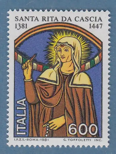 Italien 1981 Heilige Rita von Cascia Mi.-Nr.1750 **