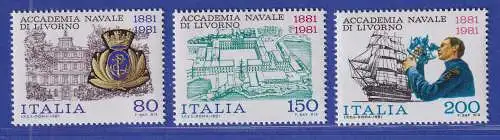 Italien 1981 Marineakademie Livorno Mi.-Nr. 1763-65 **