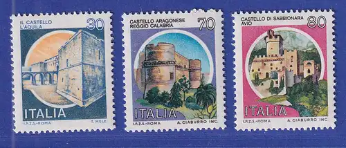 Italien 1981 Freimarken Burgen und Schlösser Mi.-Nr. 1766-68 **