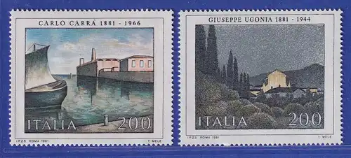 Italien 1981 Italienische Kunst Hafenansicht Abenstimmung Mi.-Nr. 1771-72 **