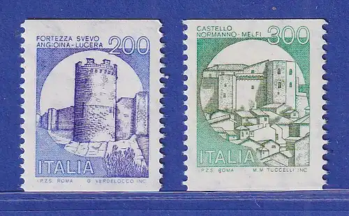 Italien 1981 Freimarken Burgen und Schlösser in kleinem Format Mi.-Nr.1776-77 **