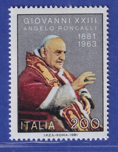 Italien 1981 Papst Johannes XXIII.  Mi.-Nr.1783 **