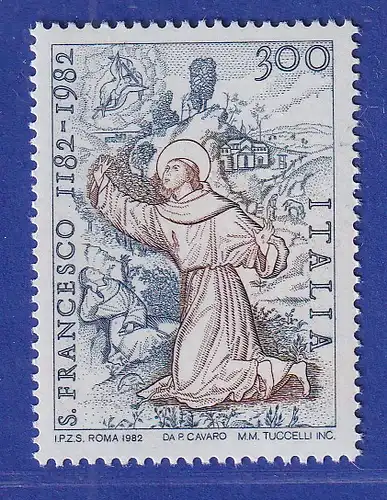Italien 1982 Heiliger Franz von Assisi Ordensgründer Mi.-Nr.1787 **