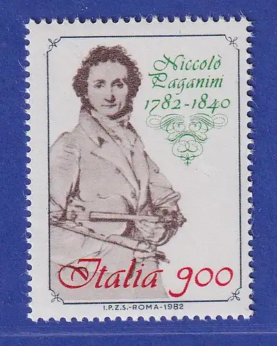 Italien 1982 Niccolo Paganini Komponist  Mi.-Nr.1788 **