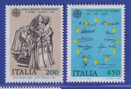 Italien 1982 Karl der Große / Römische Verträge Mi.-Nr.1798-99 **