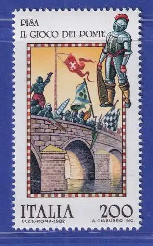 Italien 1982 Freimarke Traditionelles Brückenspiel in Pisa Mi.-Nr.1803 **