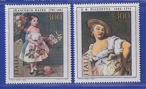 Italien 1982 Kunst Gemälde Hayez / Piazetta Mi.-Nr.1816-17 ** 