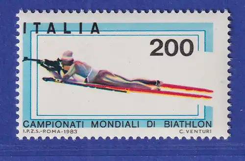 Italien 1983 Biathlon-WM Antholz Biathlet beim Schießen Mi.-Nr.1825 **