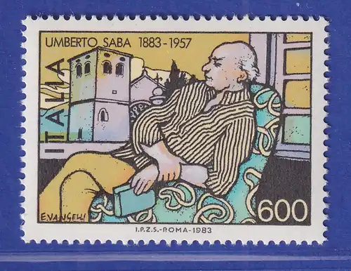 Italien 1983 Umberto Saba, Dichter  Mi.-Nr.1828 **