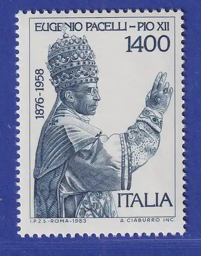 Italien 1983 Papst Pius XII.  Mi.-Nr.1829 **