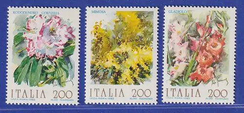 Italien 1983 Blumen Rhododendron Mimose Gladiole Mi.-Nr.1839-41 **