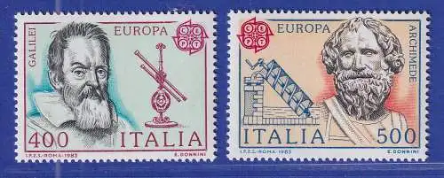 Italien 1983 EUROPA , Galilei, Archimedes Mi.-Nr.1842-43 **