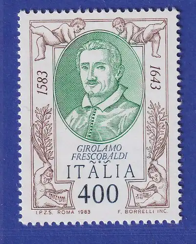 Italien 1983 Girolamo Frescobaldi, Komponist  Mi.-Nr.1855 **