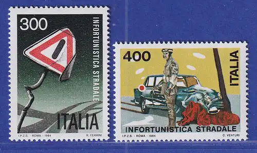 Italien 1984 Probleme unserer Zeit Verkehrsunfallverhütung Mi.-Nr.1867-68 **