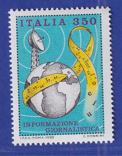 Italien 1985 Information durch Presse Funk und Fernsehen Mi.-Nr.1905 **