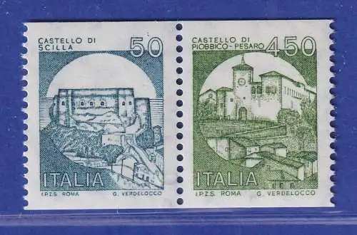 Italien 1985 Freimarken Burgen und Schlösser Mi-Nr.1934-35 Zusammendruck **