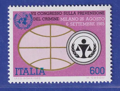 Italien 1985 UNO-Kongress zur Verhütung von Kriminalität Mailand Mi-Nr.1938 **